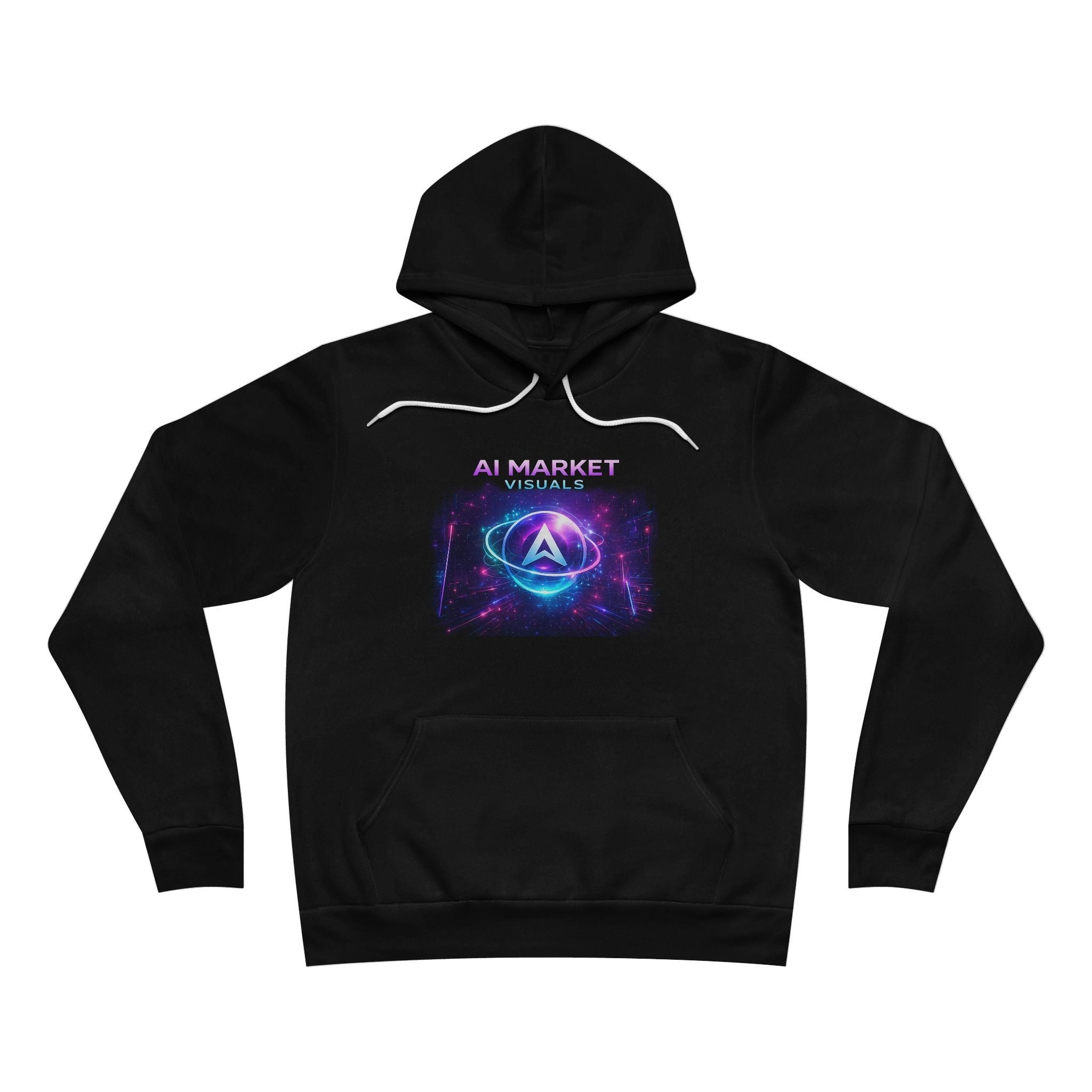 AI Market Logo Hoodie — Futuristic Neon Tech Pullover - AI Market Visuals Hoodie