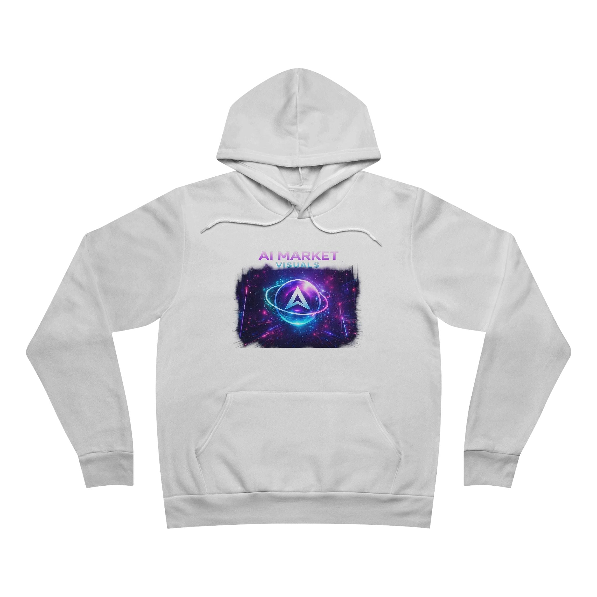 AI Market Logo Hoodie — Futuristic Neon Tech Pullover - AI Market Visuals Hoodie