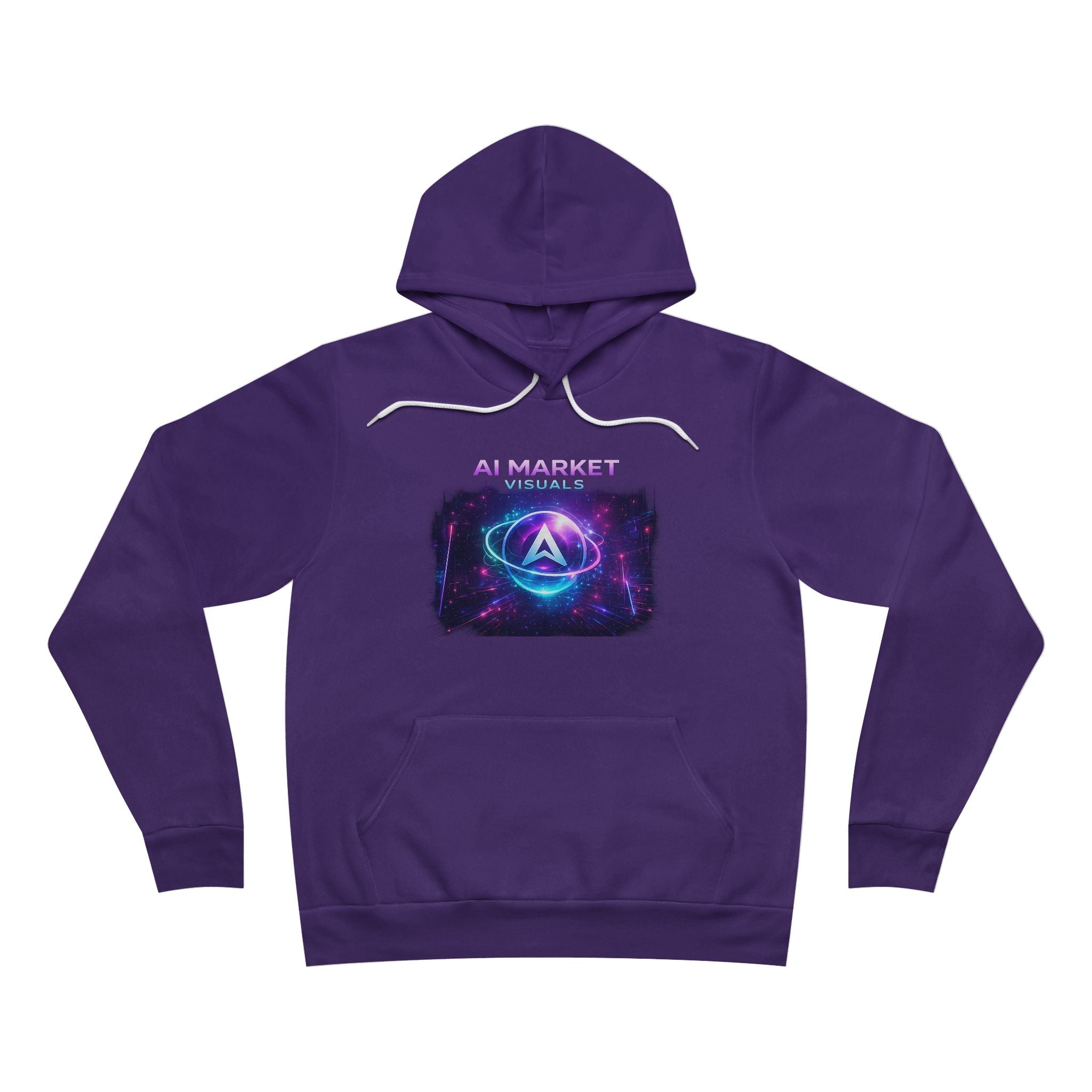 AI Market Logo Hoodie — Futuristic Neon Tech Pullover - AI Market Visuals Hoodie
