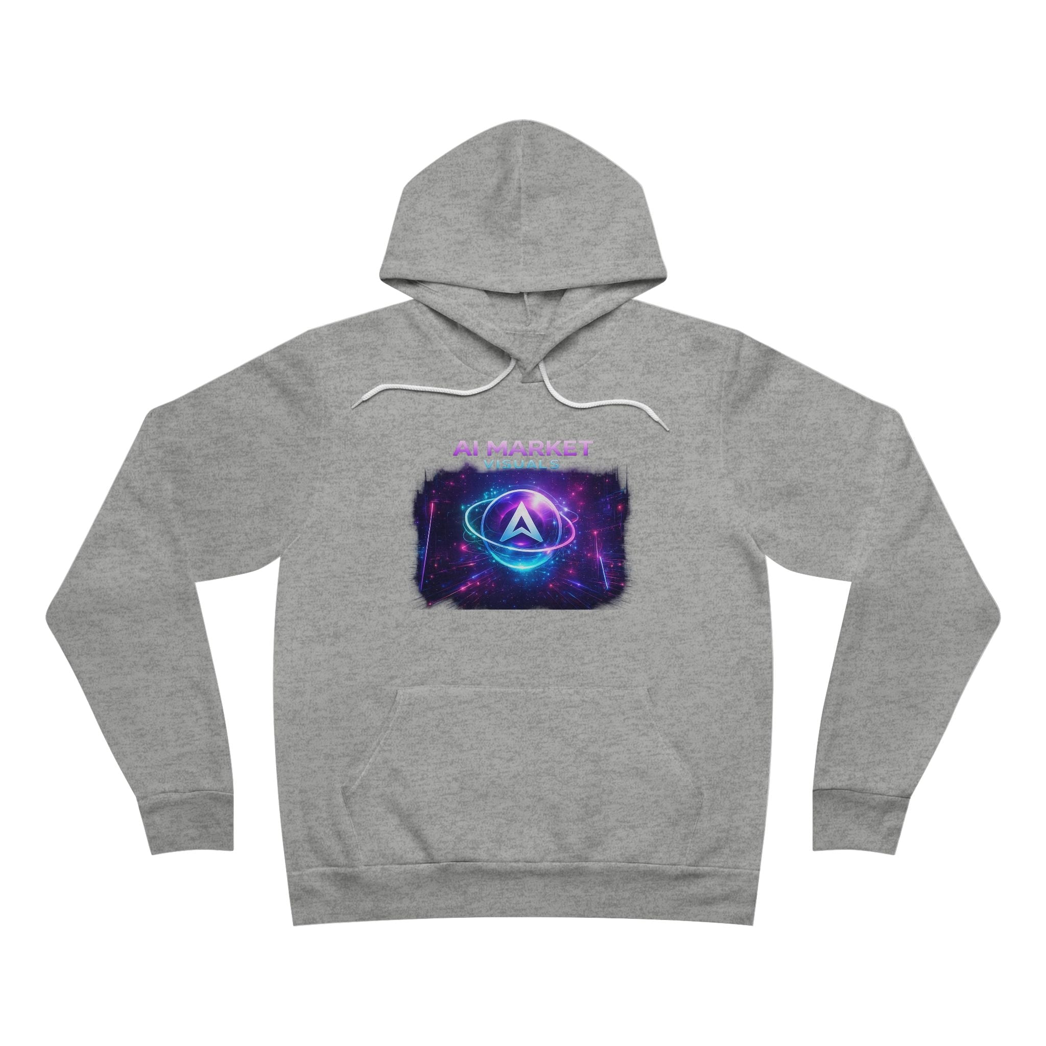 AI Market Logo Hoodie — Futuristic Neon Tech Pullover - AI Market Visuals Hoodie