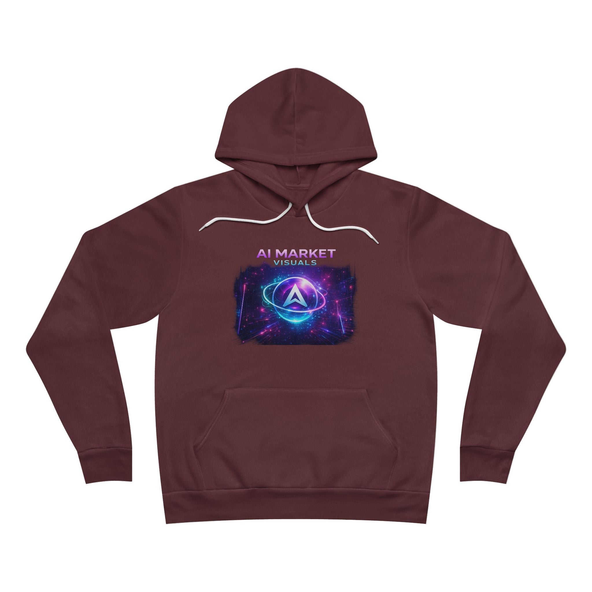AI Market Logo Hoodie — Futuristic Neon Tech Pullover - AI Market Visuals Hoodie
