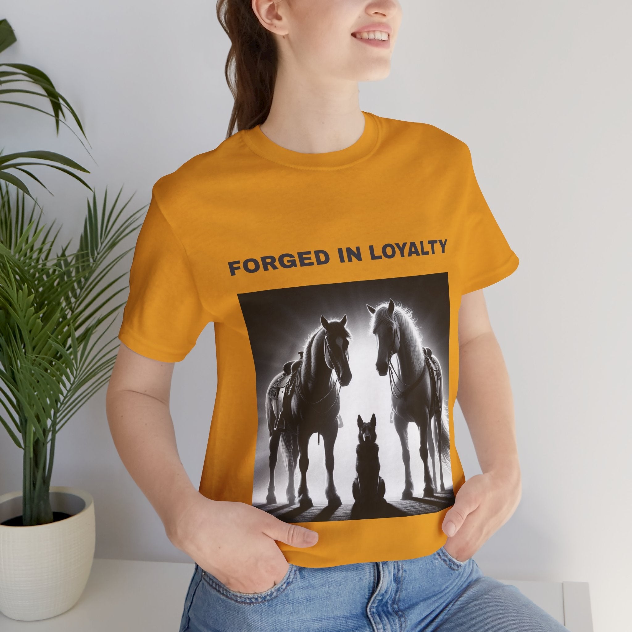 Forged in Loyalty T-Shirt with Bold Graphic - AI Market Visuals T-Shirt