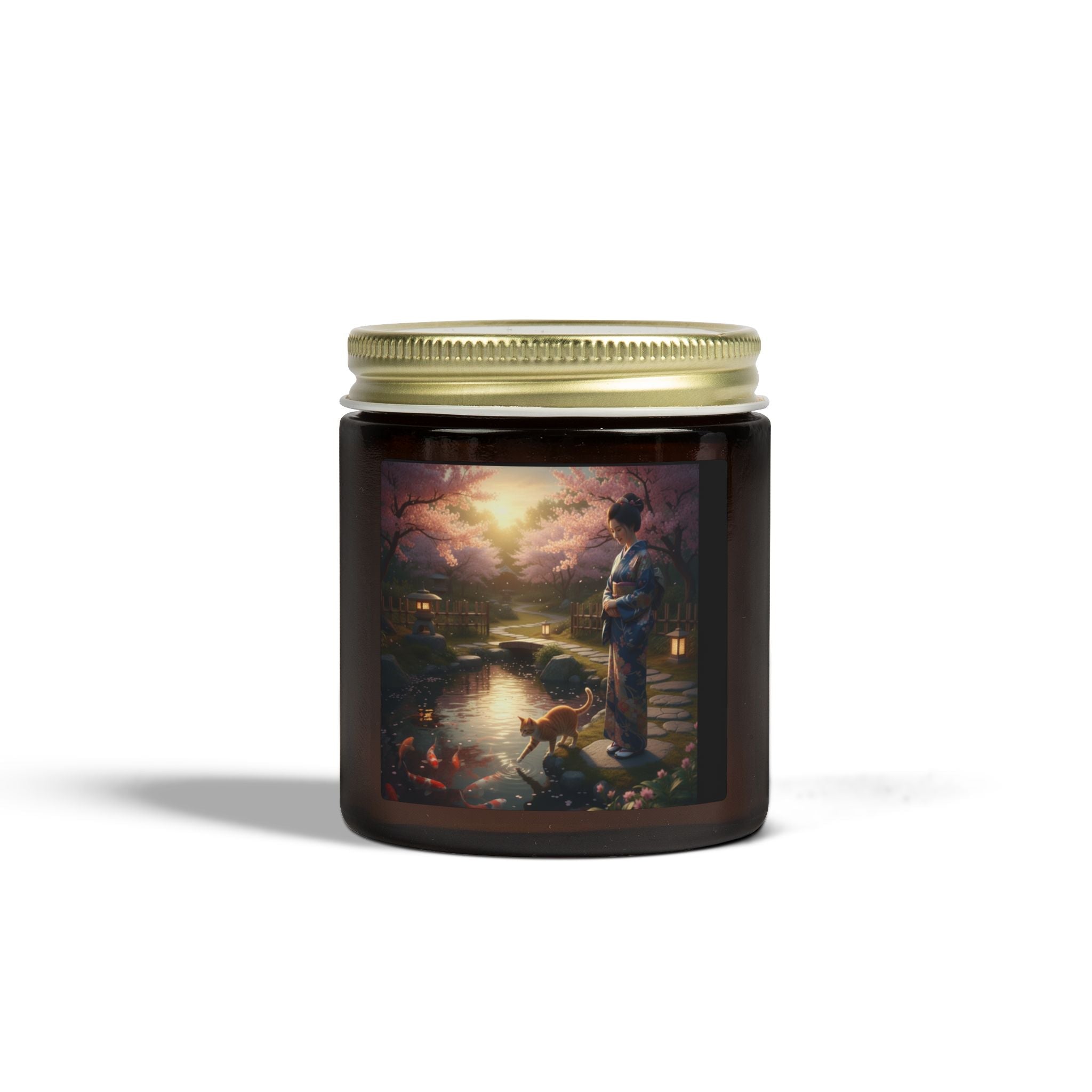 Japanese Garden Scented Candle - AI Market Visuals Home Decor