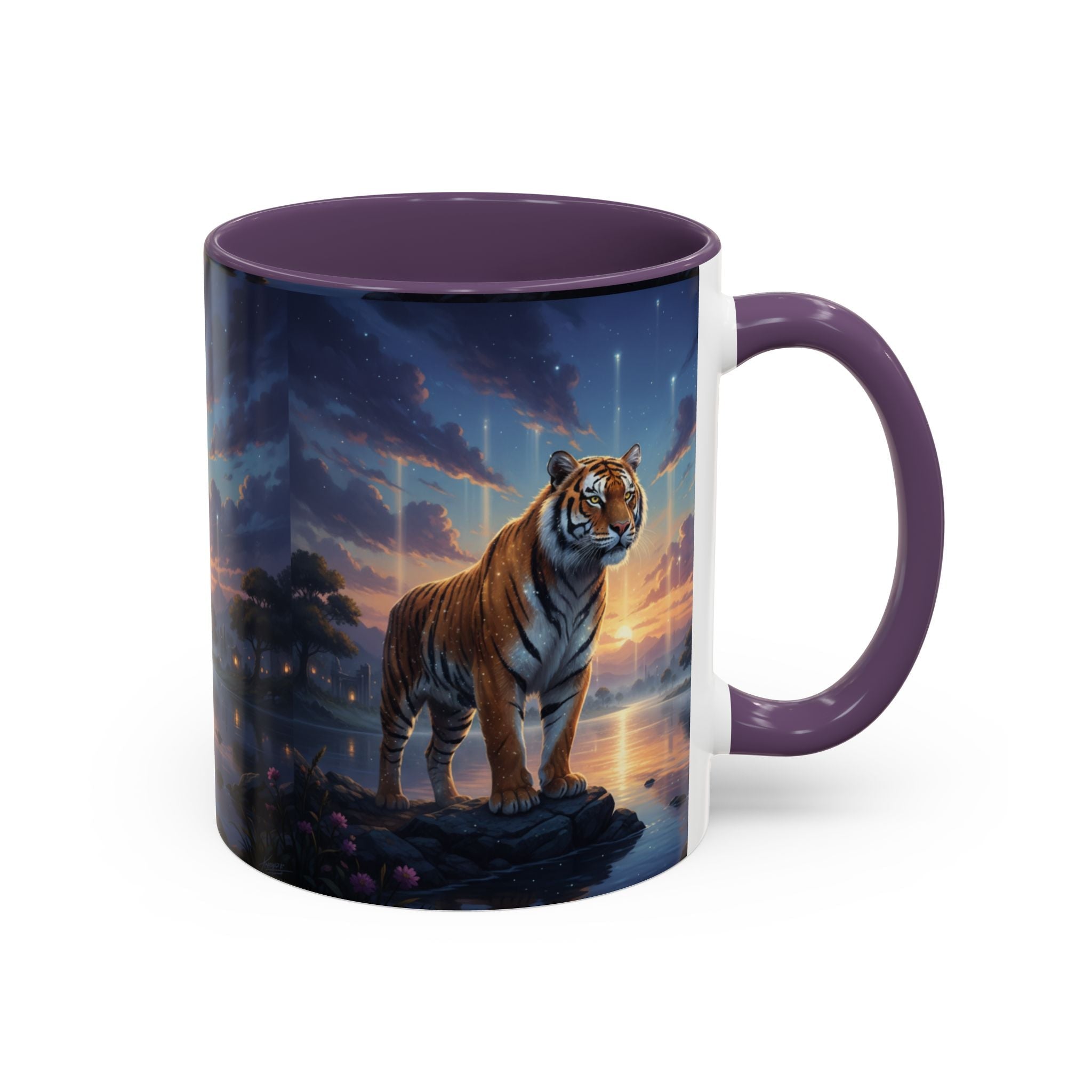 Tiger Sunset Coffee Mug - AI Market Visuals Mug