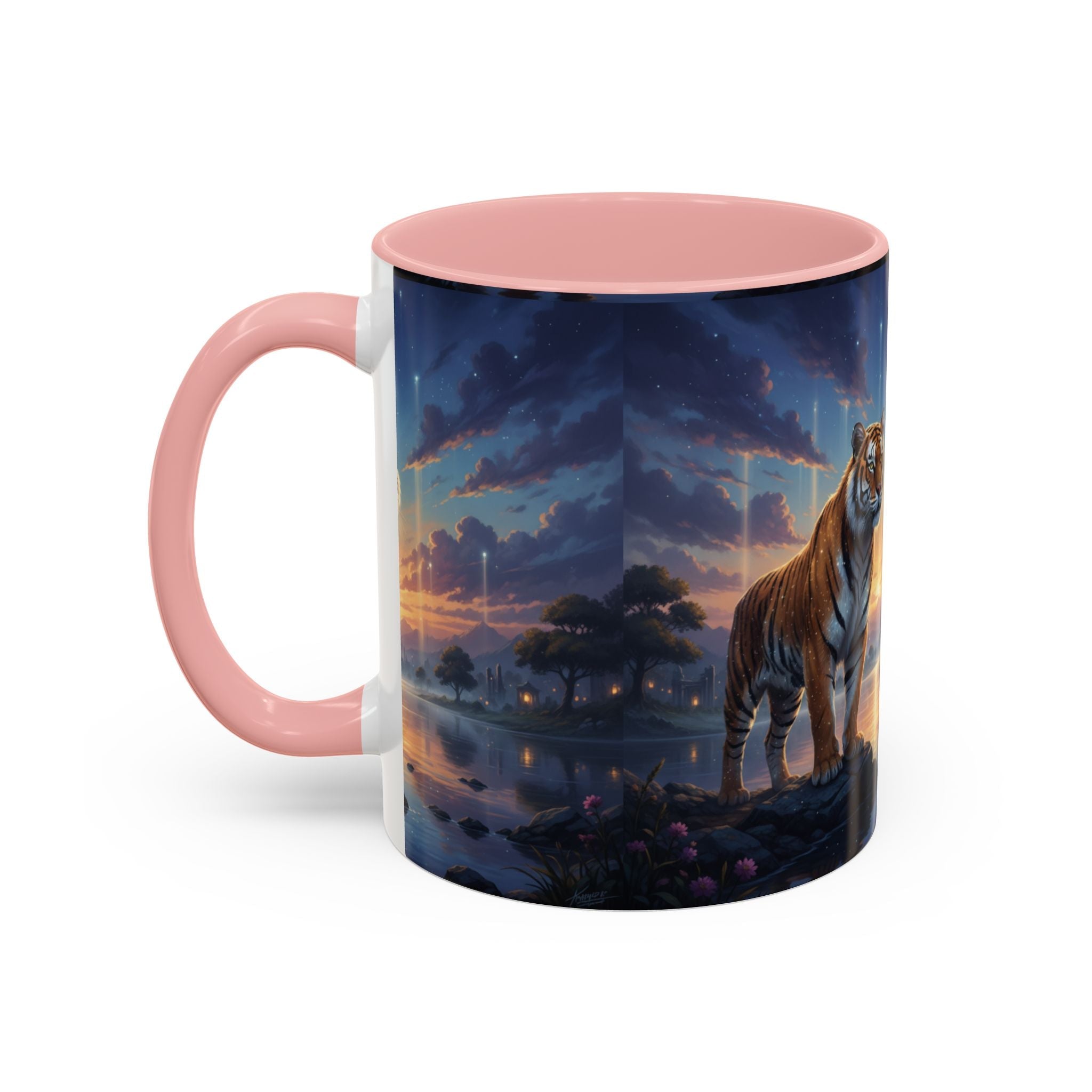 Tiger Sunset Coffee Mug - AI Market Visuals Mug