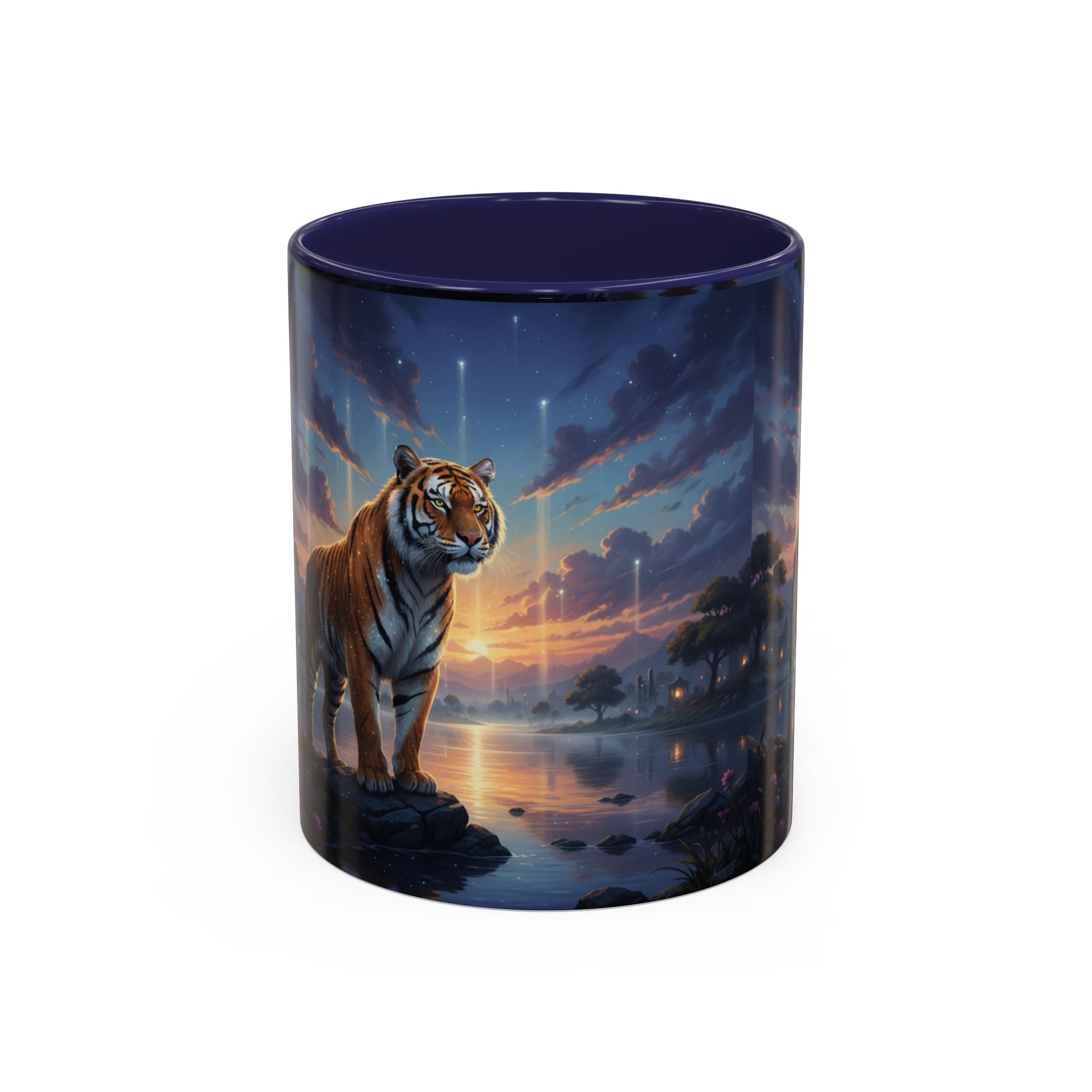 Tiger Sunset Coffee Mug - AI Market Visuals Mug