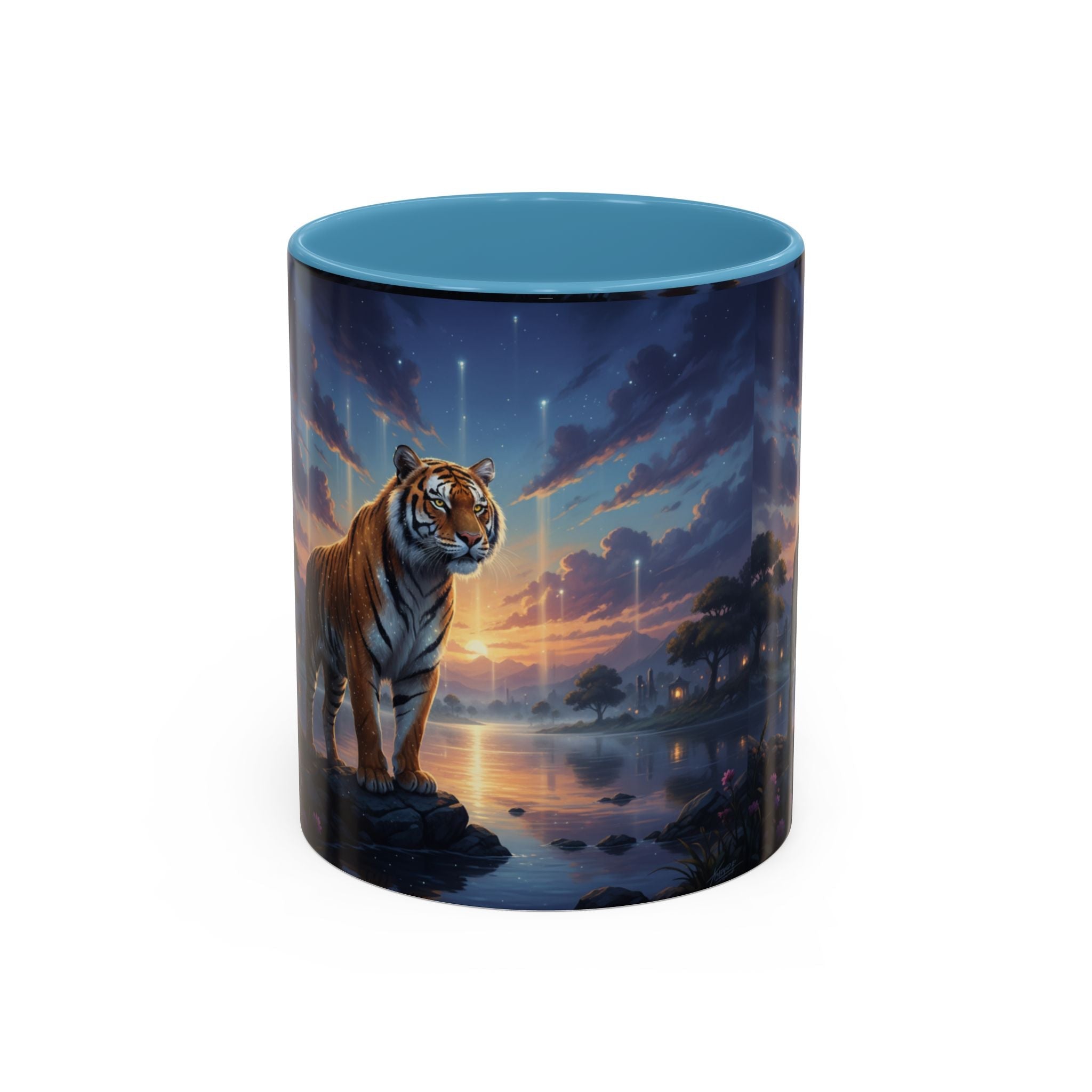 Tiger Sunset Coffee Mug - AI Market Visuals Mug