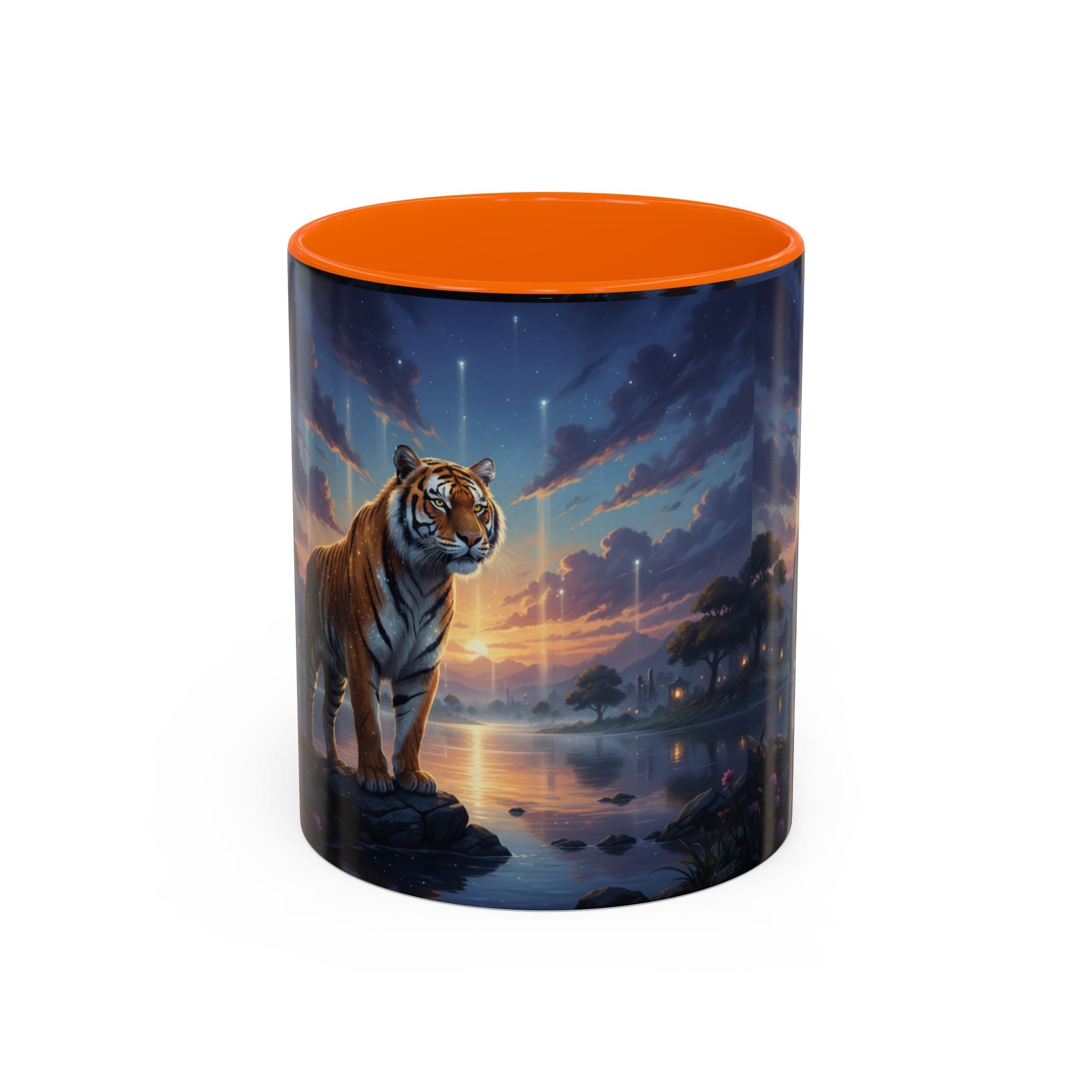 Tiger Sunset Coffee Mug - AI Market Visuals Mug