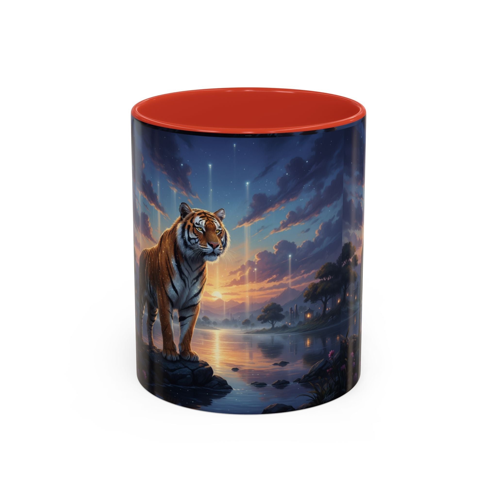 Tiger Sunset Coffee Mug - AI Market Visuals Mug