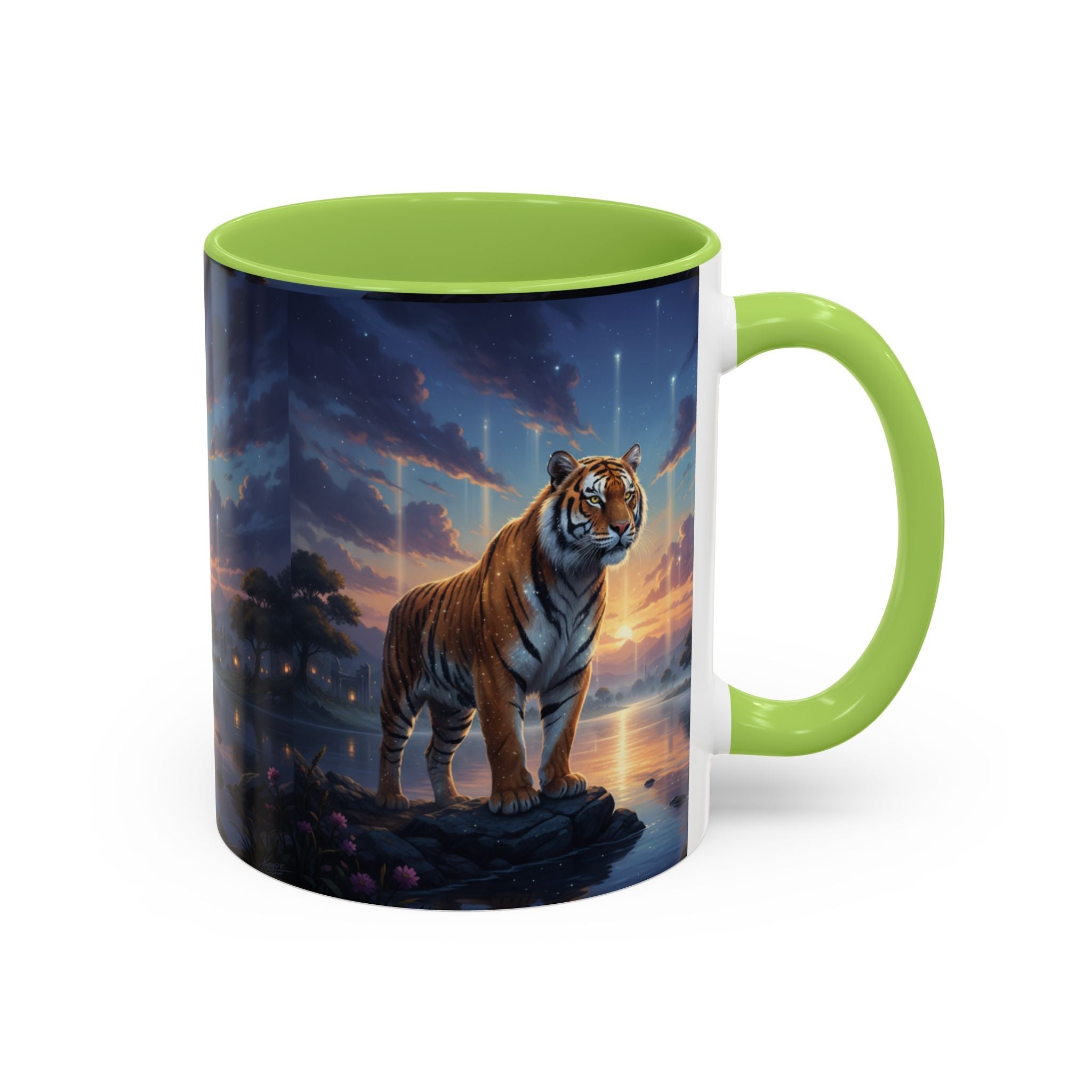 Tiger Sunset Coffee Mug - AI Market Visuals Mug