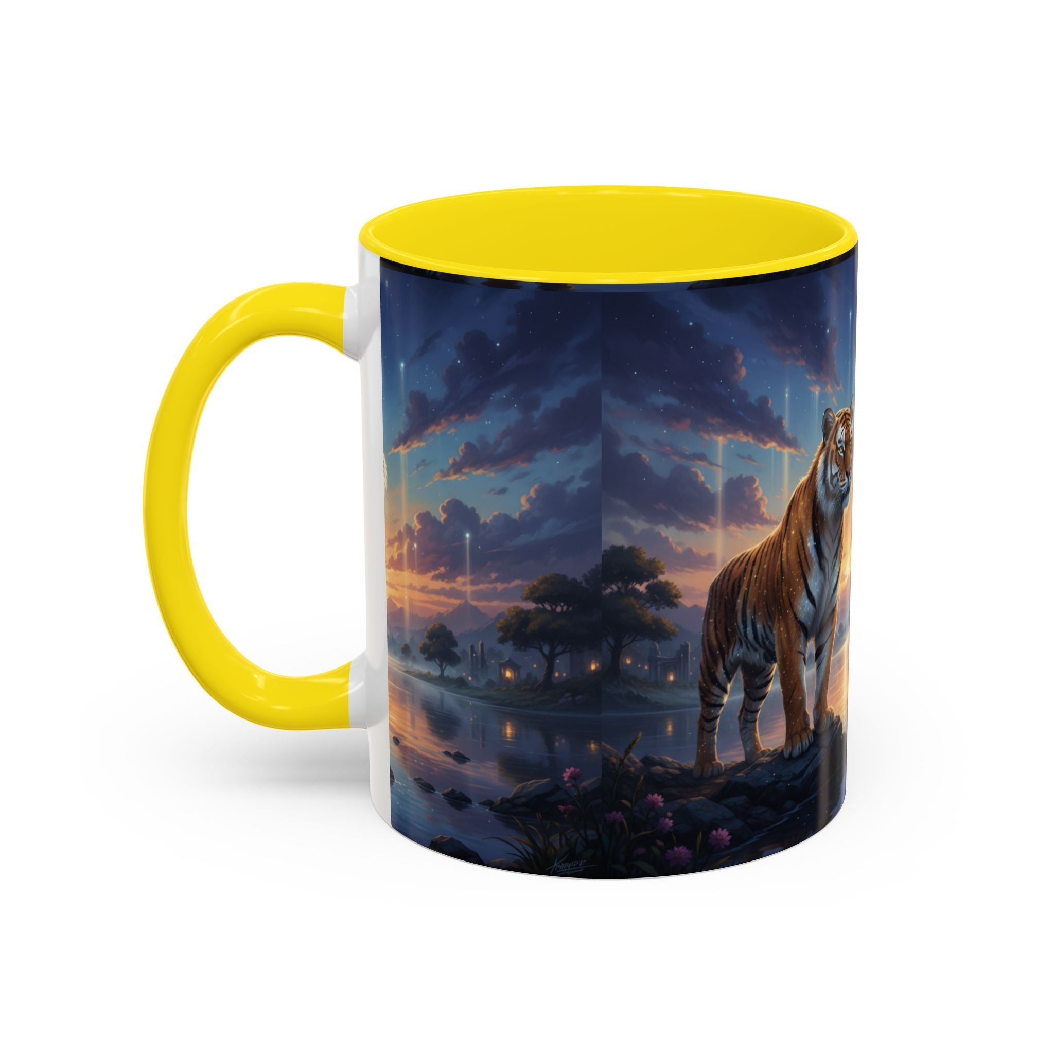 Tiger Sunset Coffee Mug - AI Market Visuals Mug