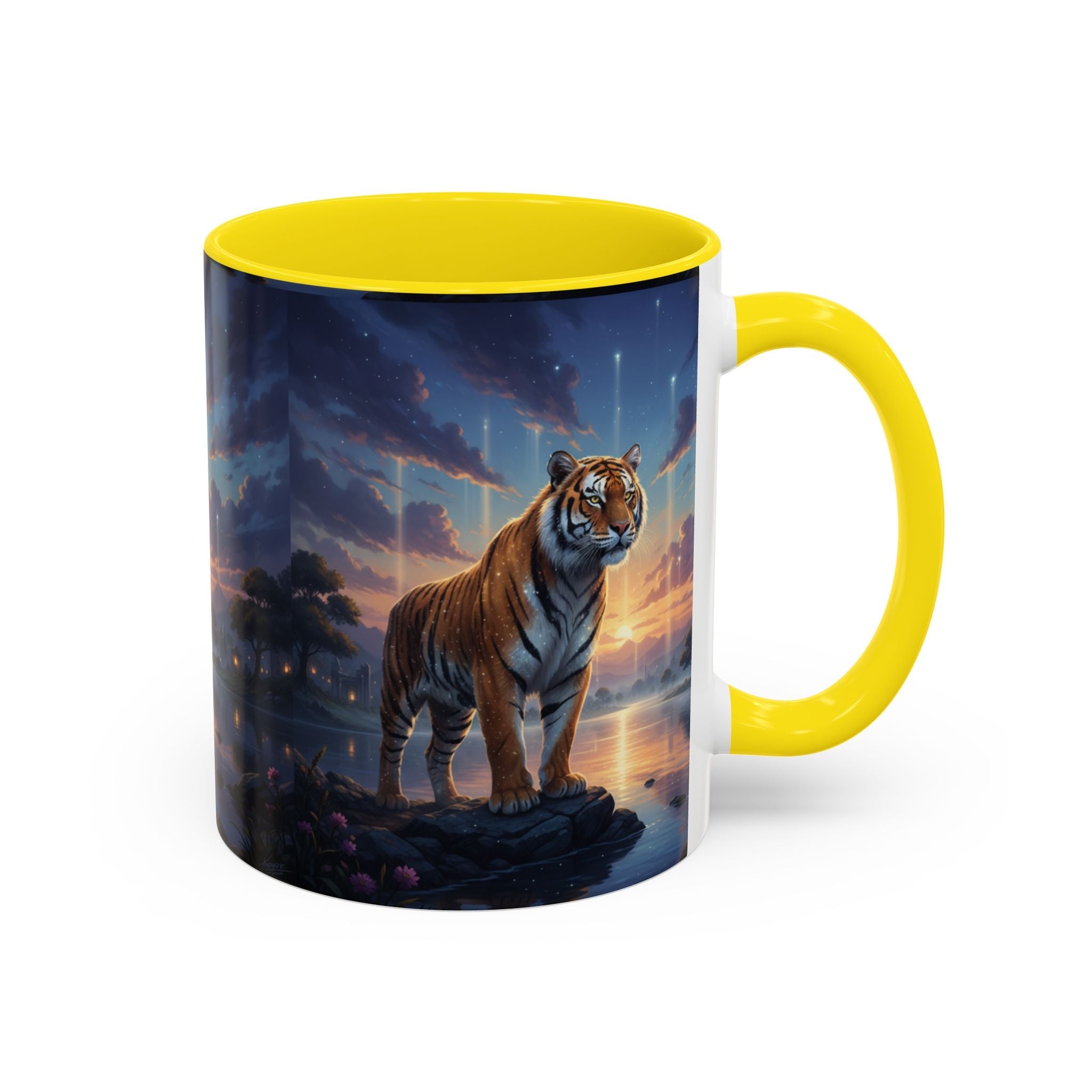 Tiger Sunset Coffee Mug - AI Market Visuals Mug