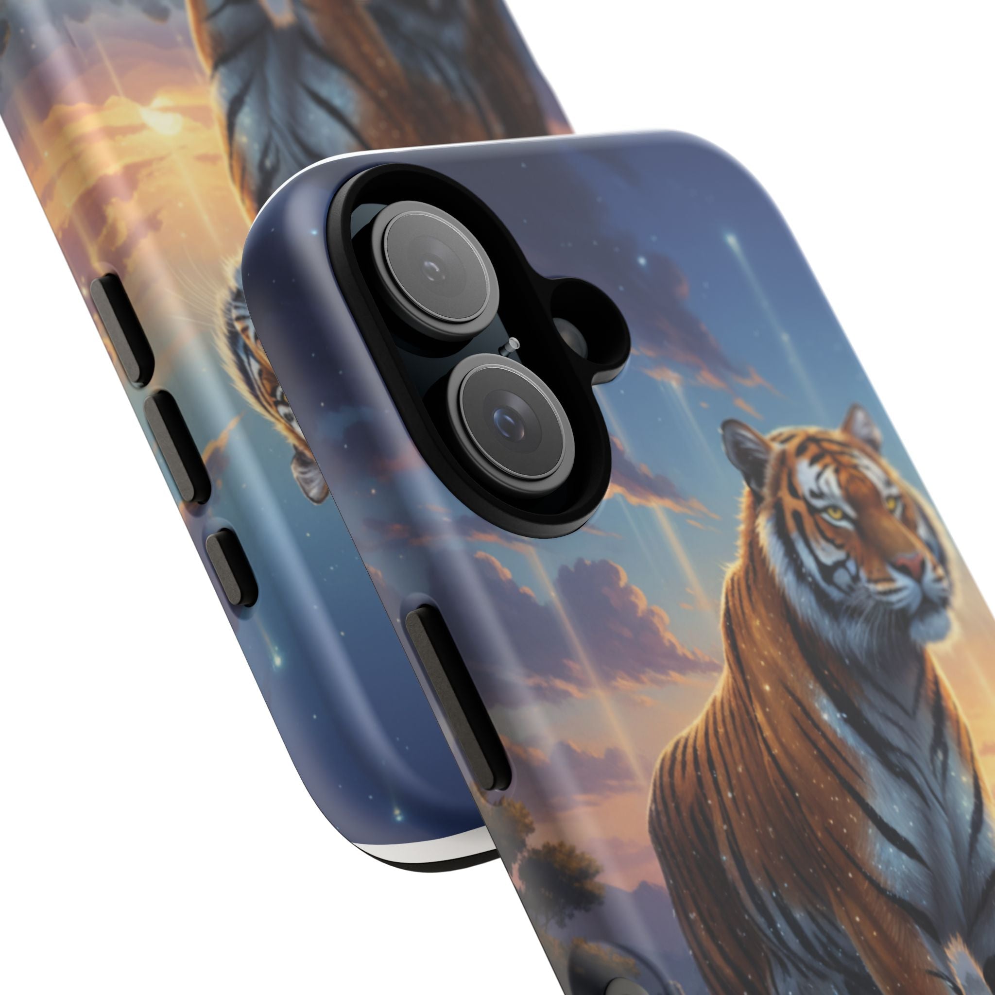 Tiger Sunset Protective iPhone Cover - AI Market Visuals Phone Case