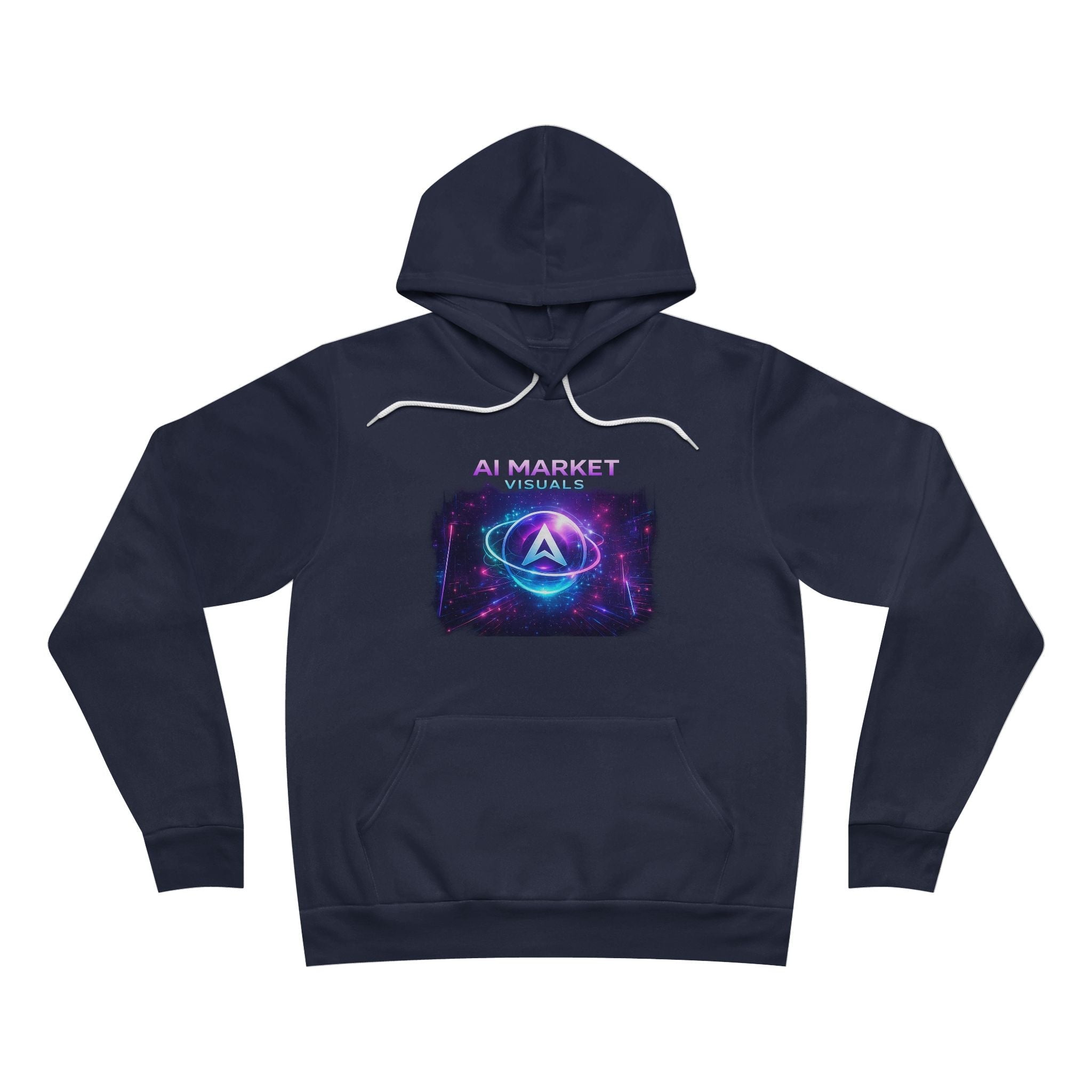 AI Market Logo Hoodie — Futuristic Neon Tech Pullover - AI Market Visuals Hoodie