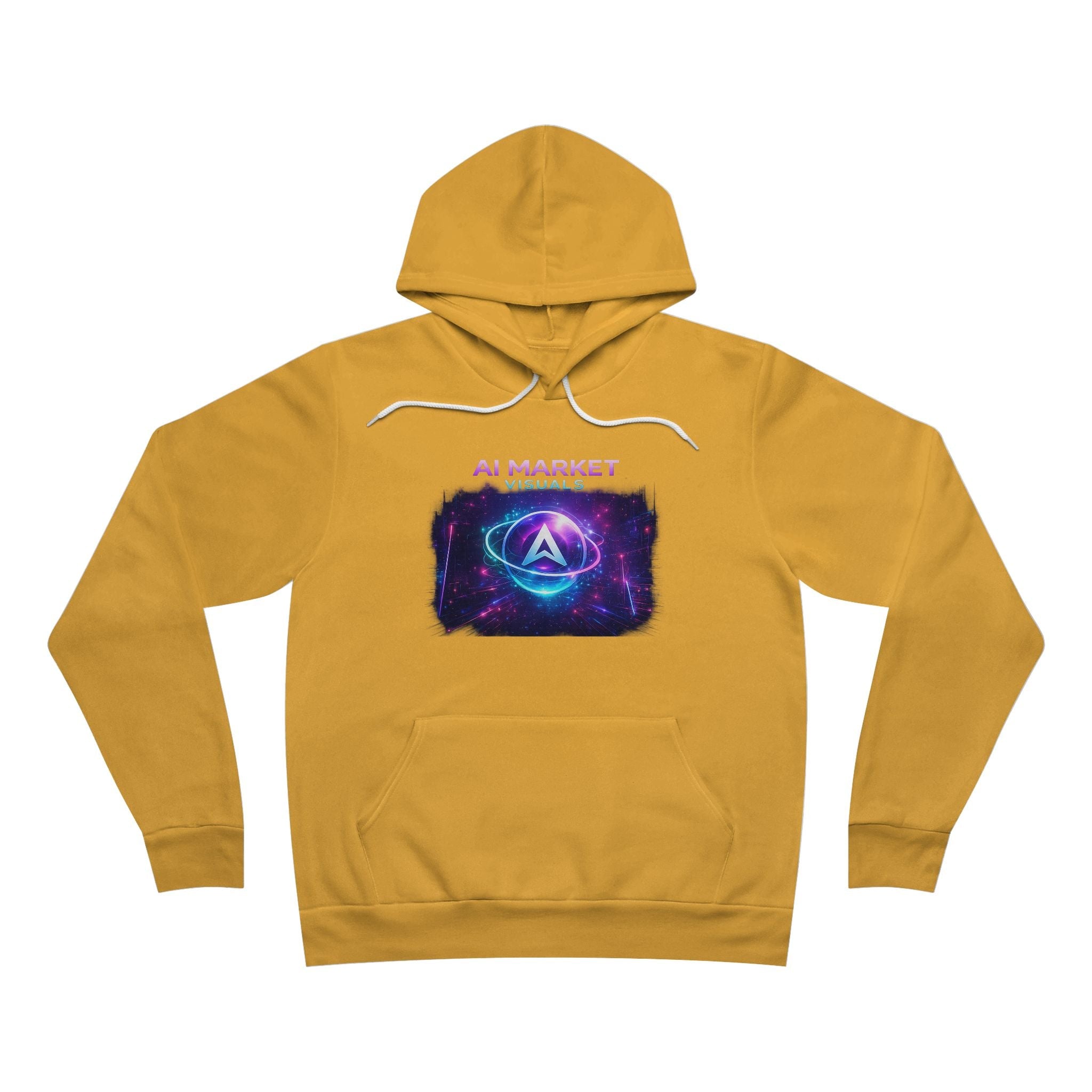 AI Market Logo Hoodie — Futuristic Neon Tech Pullover - AI Market Visuals Hoodie