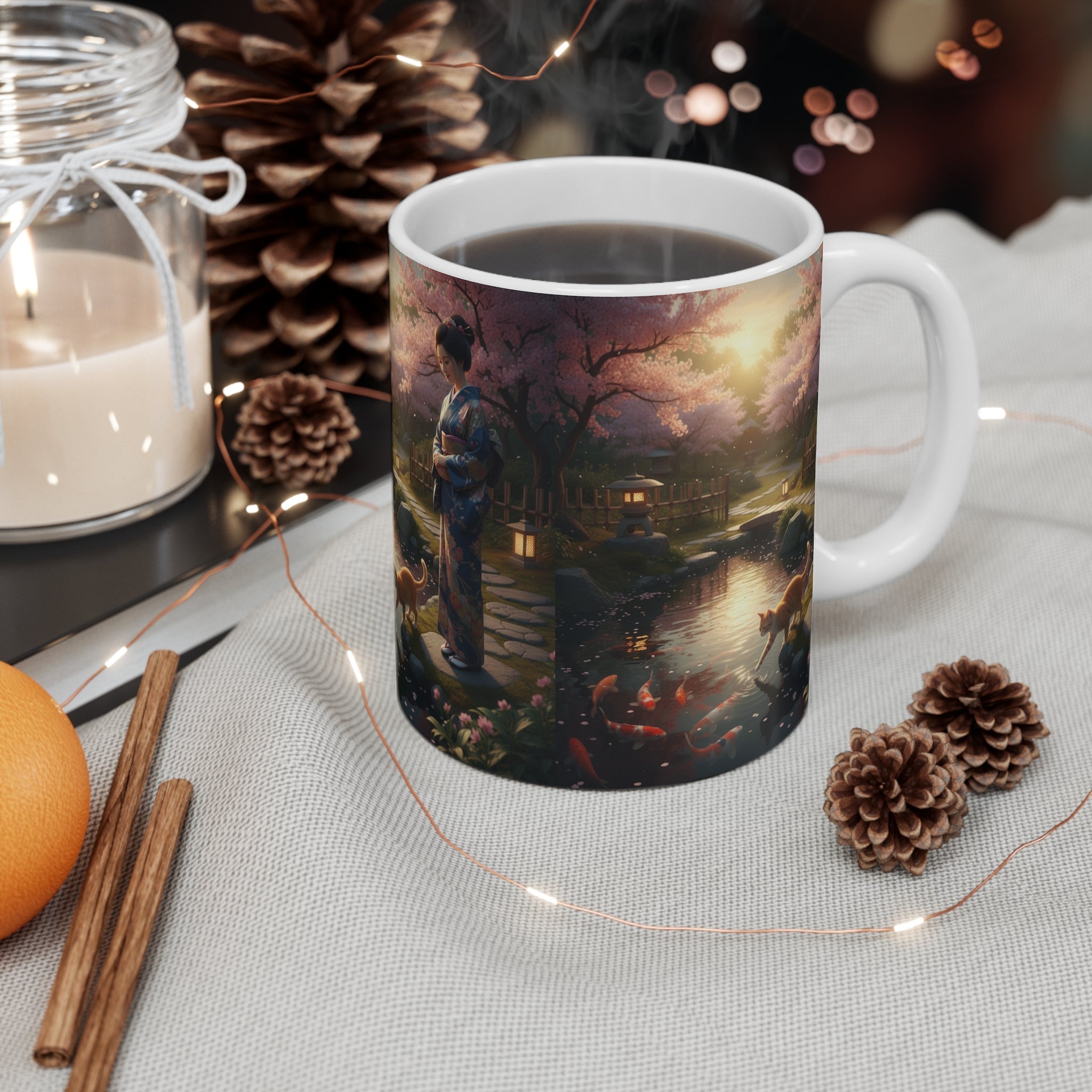 Japanese Garden Mug - AI Market Visuals Mug