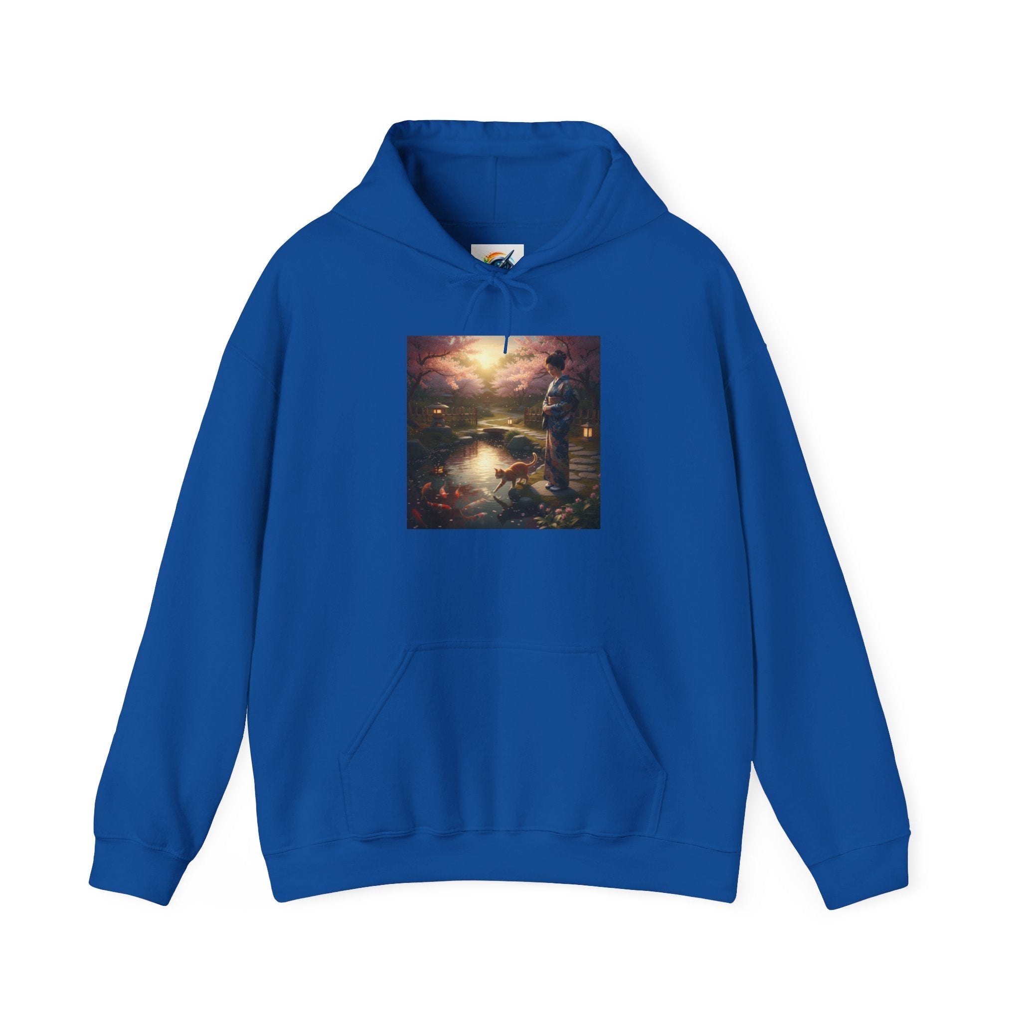 Japanese Garden Print Hoodie - AI Market Visuals Hoodie
