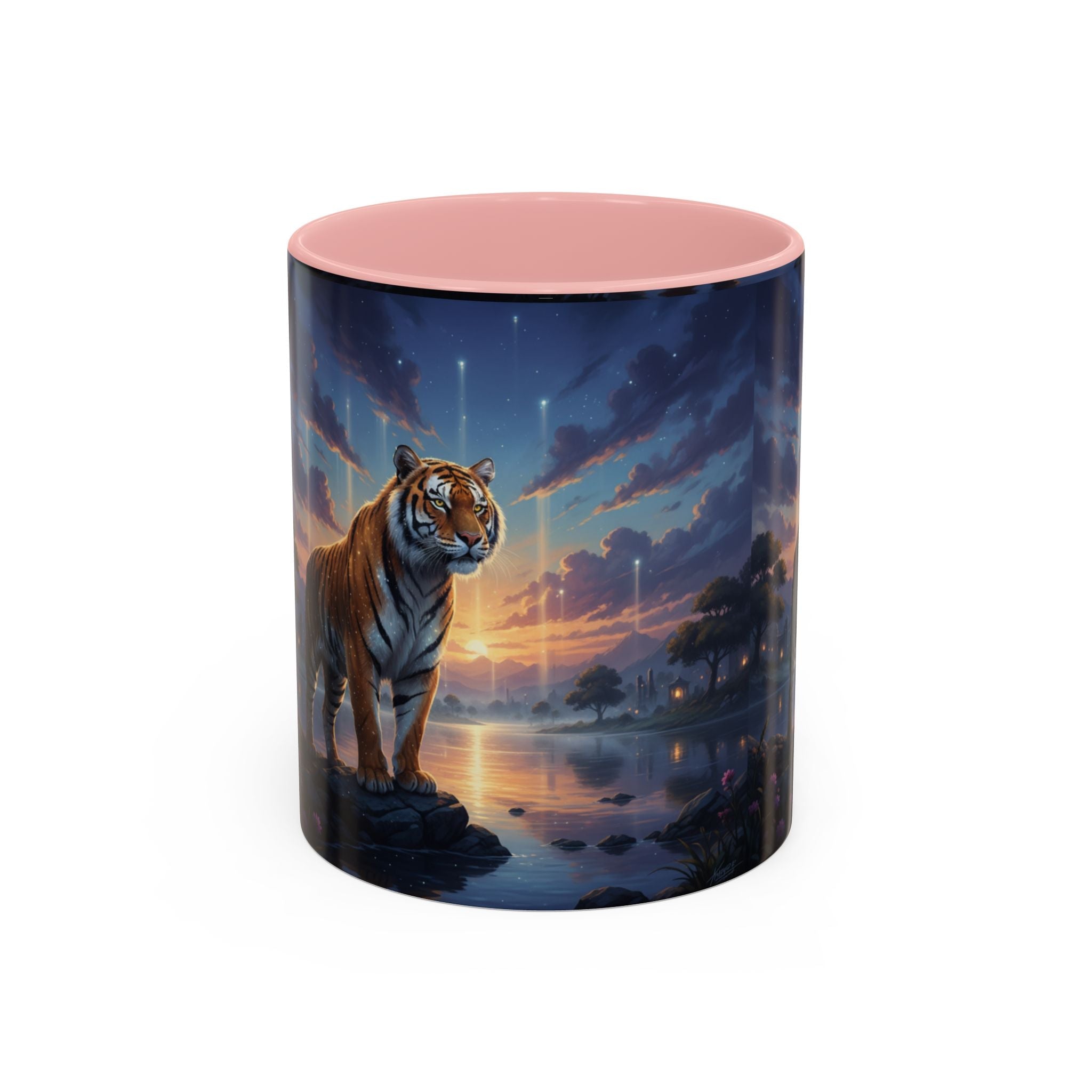 Tiger Sunset Coffee Mug - AI Market Visuals Mug