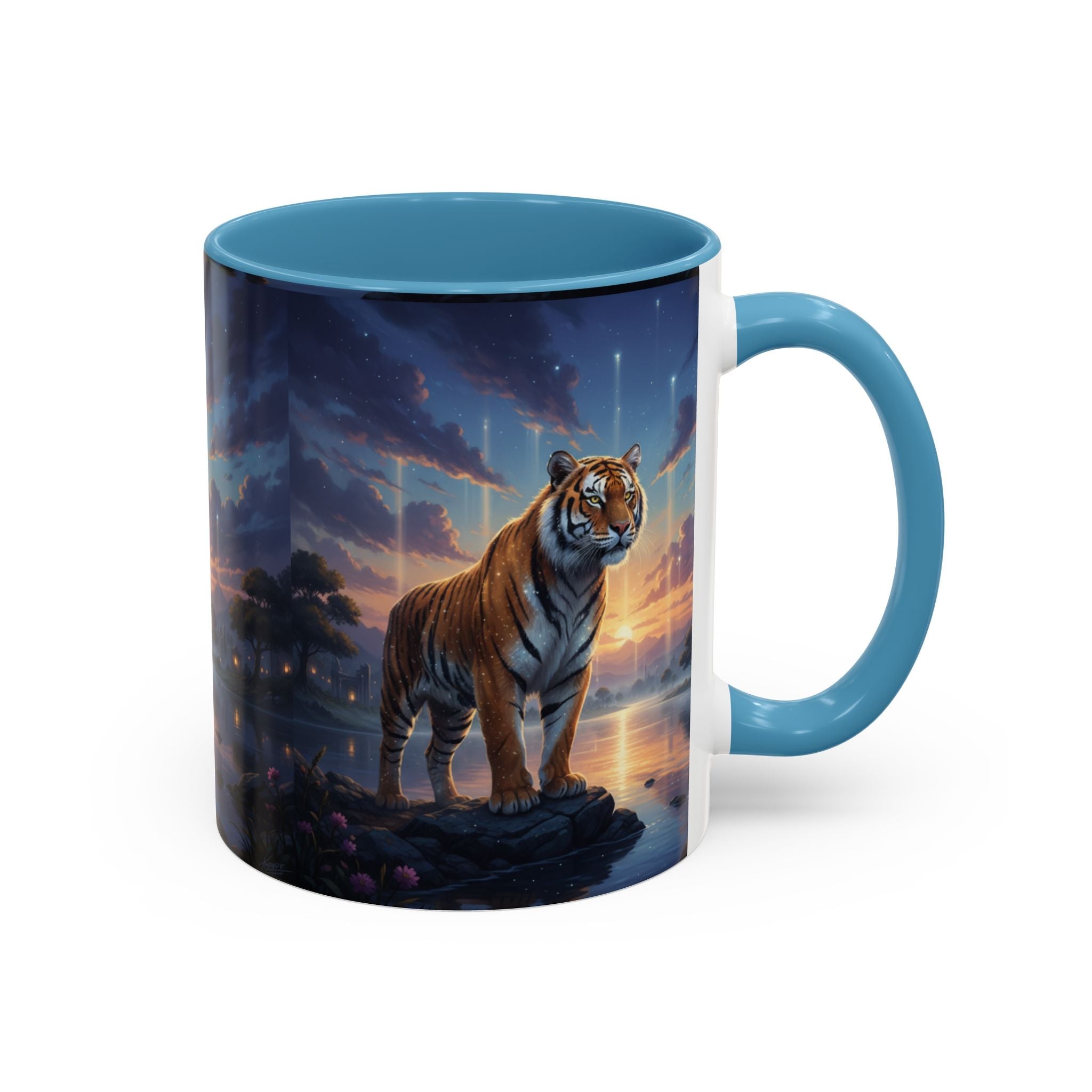 Tiger Sunset Coffee Mug - AI Market Visuals Mug
