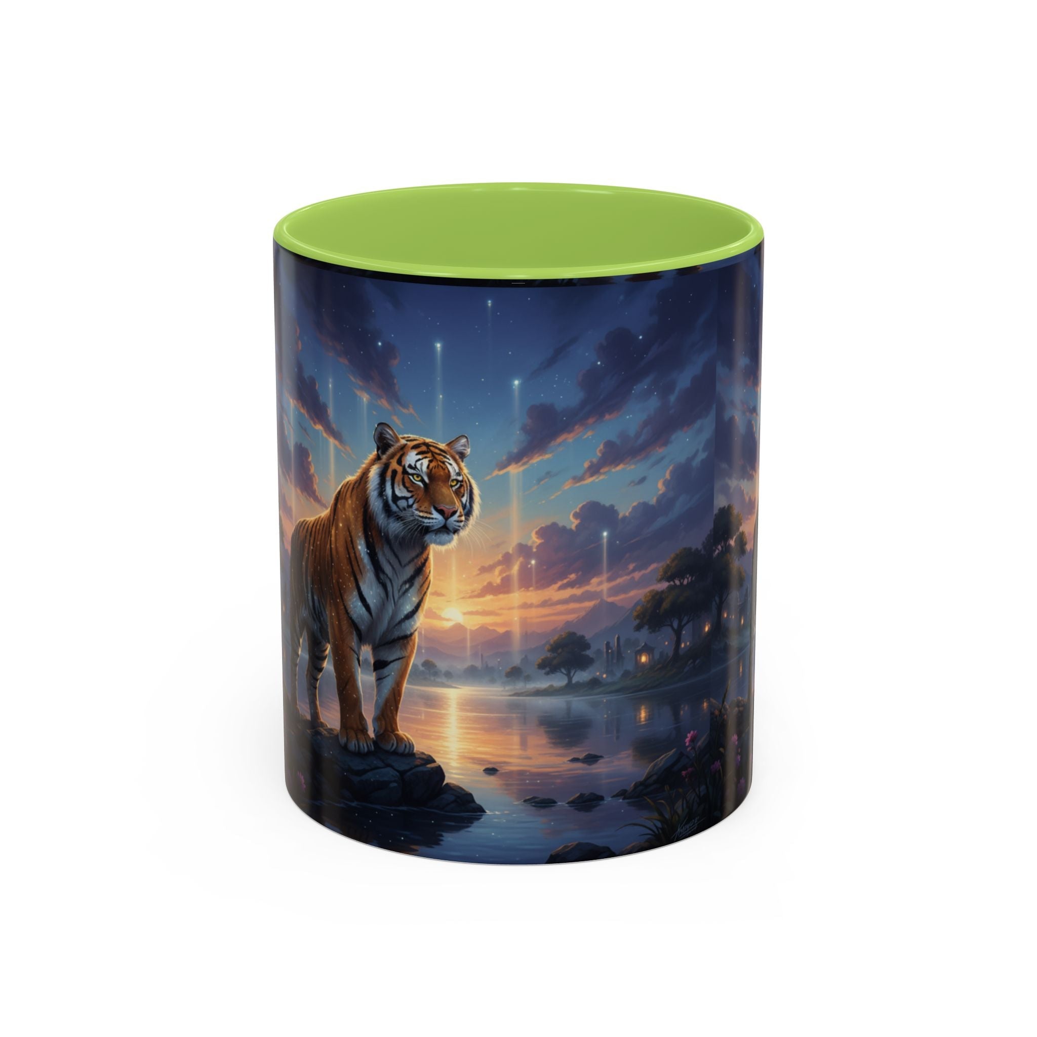 Tiger Sunset Coffee Mug - AI Market Visuals Mug