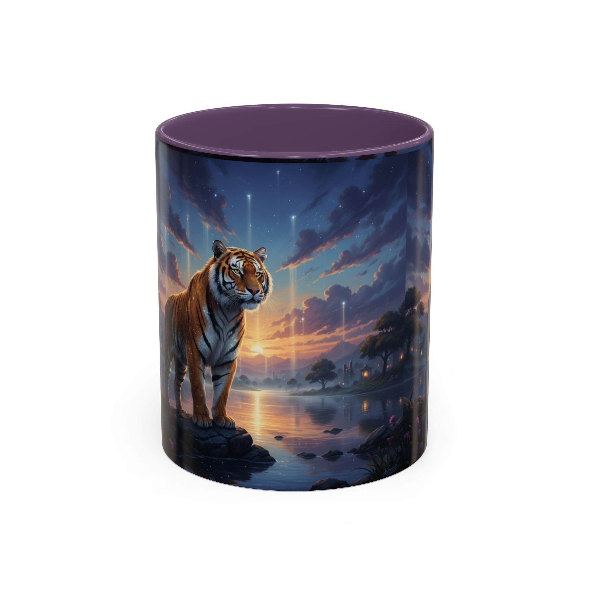 Tiger Sunset Coffee Mug - AI Market Visuals Mug