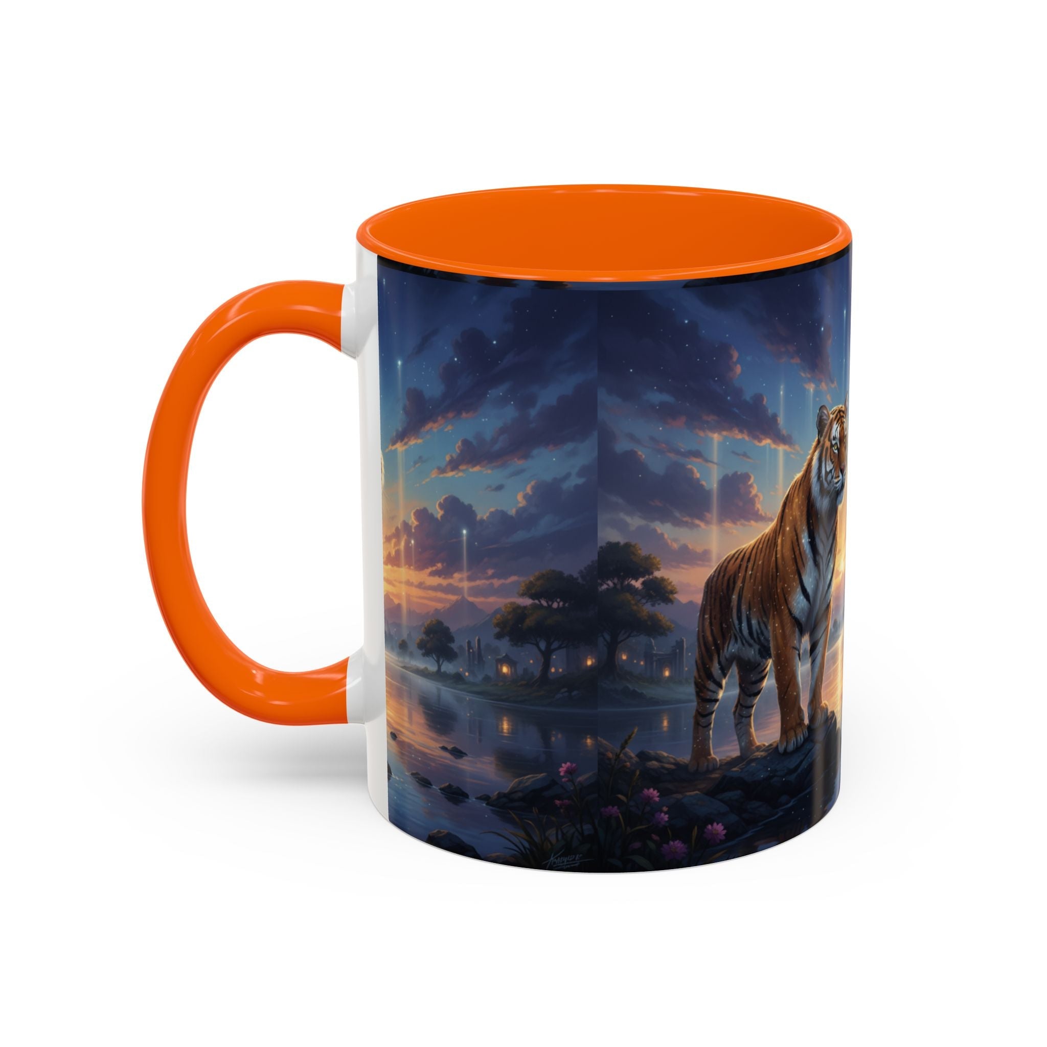Tiger Sunset Coffee Mug - AI Market Visuals Mug